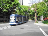 Street Car in Portland's downtown area