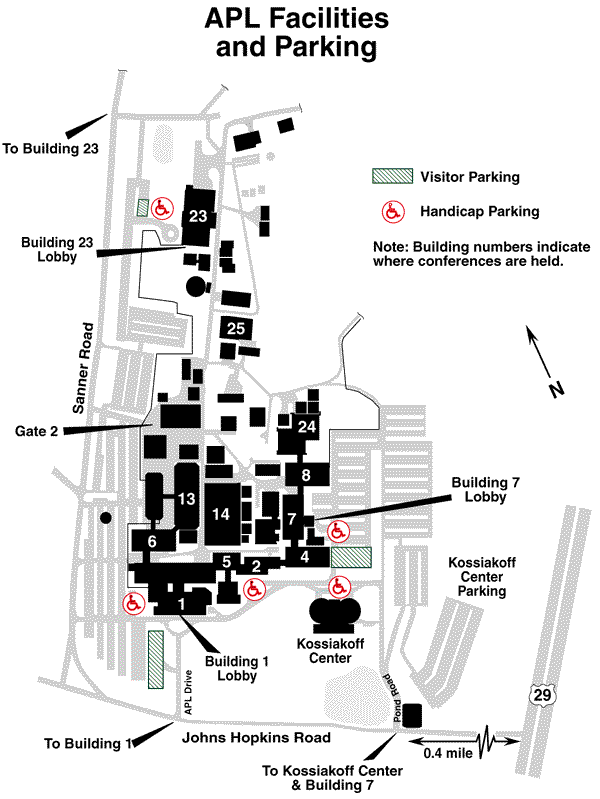 APL Facilities and Parking Map